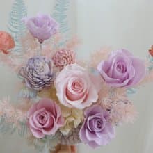 粉紫藍永生索拉玫瑰捧花 求婚告白捧花外拍週年教師節生日交換禮