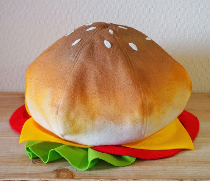 【お食事ぼうし】ハンバーガー帽子　大人用