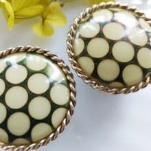 Vintage Jewelry 西洋古董飾品 摩登普普 密集 夾式耳環