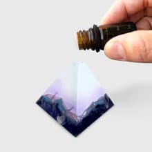 手工製造 I 擴香石 I 樹脂 I 附5ml精油 I 紫色 I 金字塔