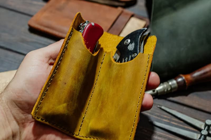 EDC 個人化皮革口袋刀套