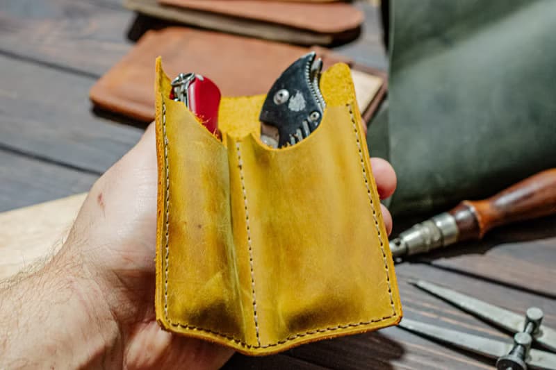EDC 個人化皮革口袋刀套
