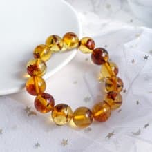 【一物一圖】縈夢級 15mm淨水花珀 琥珀手鍊