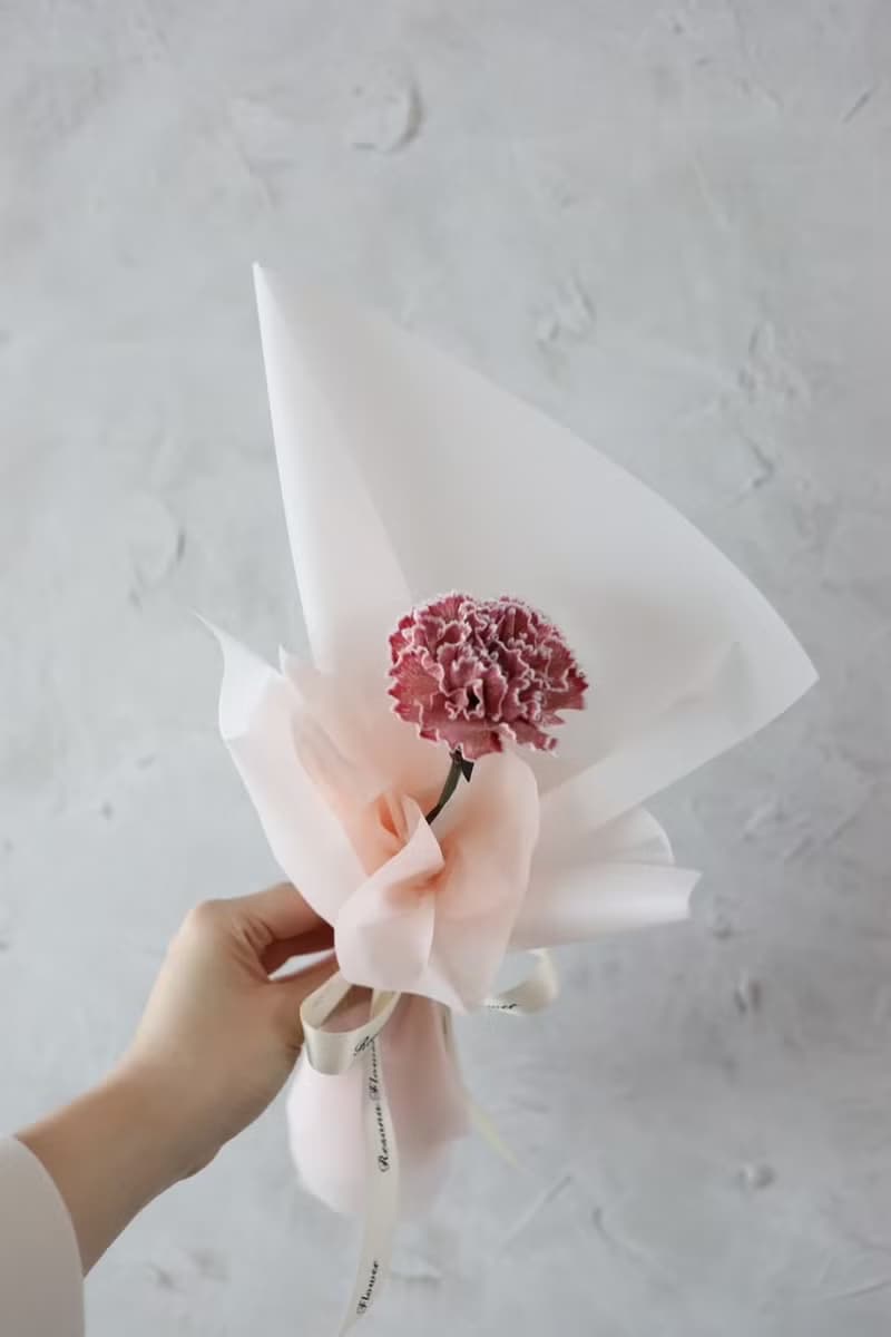 藝術染康乃馨 3色 單朵鮮花束 2025母親節