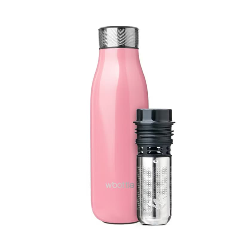 01LIV x wbottle 500ml不銹鋼雙層真空茶滤防漏保溫瓶環保杯粉色