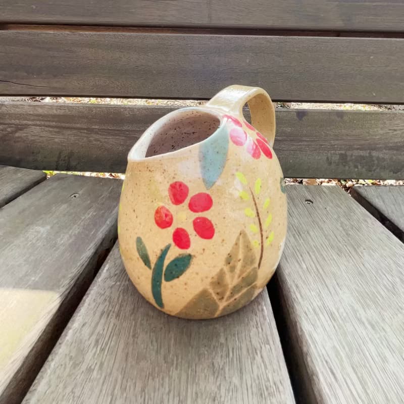 A Lu 小兔兔陶壺陶杯套組/手作手繪 原創獨一無二的溫暖禮物