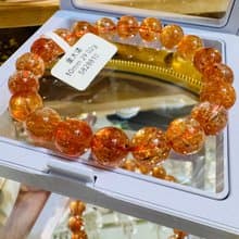 天然小精品透金橘閃金太陽太陽石10mm29.02g化太歲事業正面積極