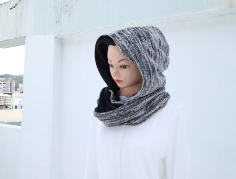 連帽圍脖. 帽子圍巾.scarf  雙面雙色 大人.小孩均適用
