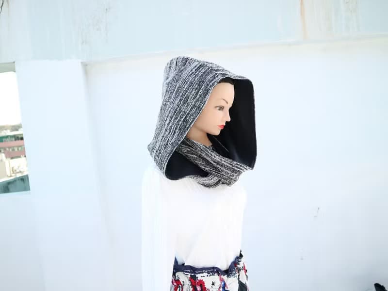 連帽圍脖. 帽子圍巾.scarf  雙面雙色 大人.小孩均適用