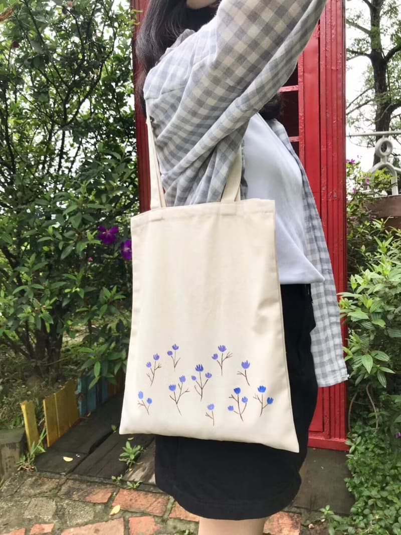 手繪帆布包 小花
