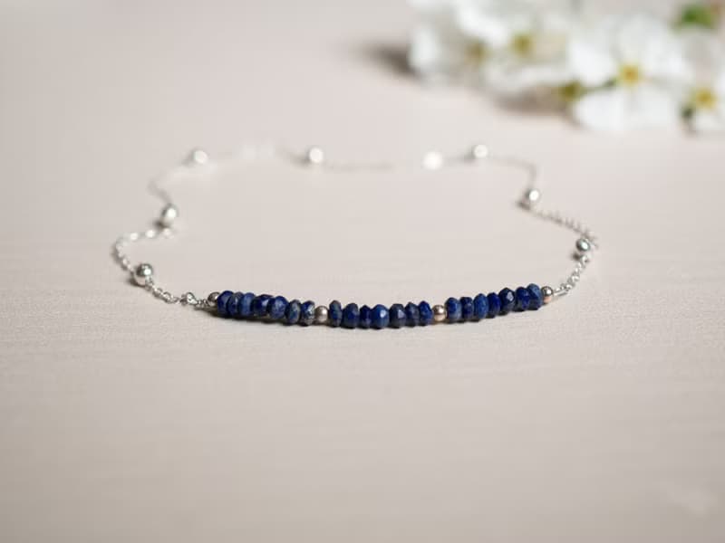 Fine Lapis Lazuli Bracelet, 925 Sterling Silver,Taurus, Virgo Birthstone Gift
