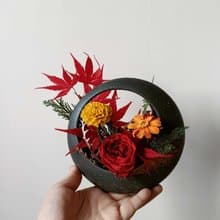 情人節禮物花束粉金永生盆花 注連繩|達摩過年桌花開運小物貓之日