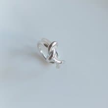 925純銀 結 心 厚實心 耳骨夾 耳環 耳夾 免費送禮包裝