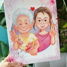 【長輩感恩似顏繪】謝恩禮/長輩禮物/紀念 (收費以人數計)