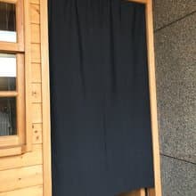 (訂製專區) 有機棉黑色日式中門簾 Organic Cotton