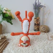 Soft orange tiger cub Disney cartoon character. Stuffed animal tiger soft toy
