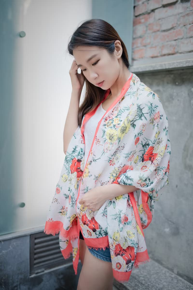 unni甜美長絲巾 遮曬 擋風 披肩 scarf 圍巾 保暖 保暖 絲巾圍脖