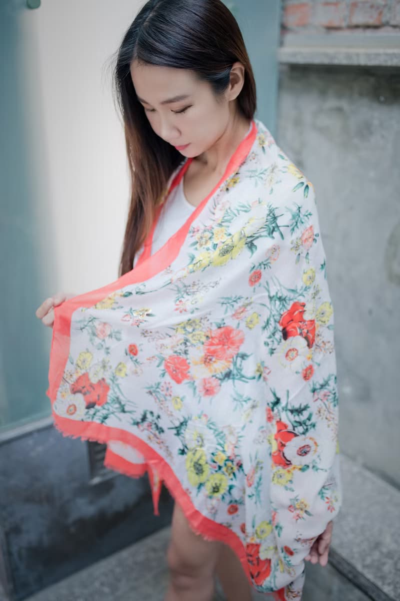 unni甜美長絲巾 遮曬 擋風 披肩 scarf 圍巾 保暖 保暖 絲巾圍脖