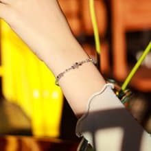 胡桃日記。赫基蒙水晶 Herkimer S925純銀 時髦水晶手鍊