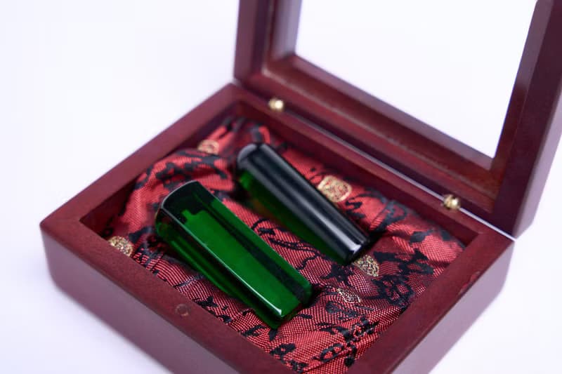 質感透光綠琉璃印章套組