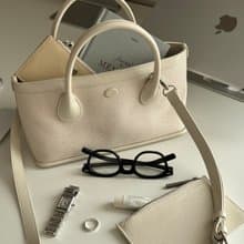 韓國 The Ally | AMY/MINI AMY BAG (附小袋)|白色|帆布斜背包