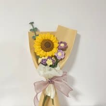 紫色系向日葵花束