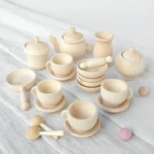 Wooden tea set Montessori Baby Toys Play kitchen Baby gift Wood toy