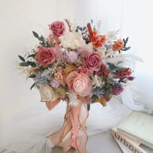 永生花 永生玫瑰花 乾燥花 新娘捧花 拍照花束 求婚花束 婚禮婚紗