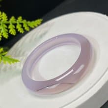 精品 漸變紫瑪瑙手鐲 54MM 冰潤起剛 飄朱砂點 玉髓手環 智慧靈性
