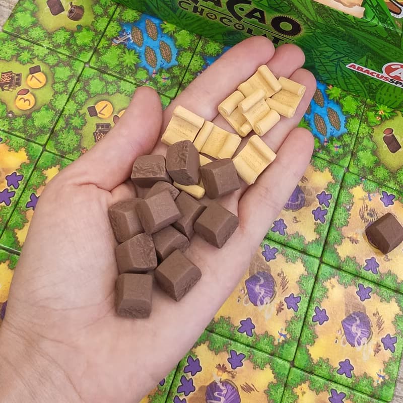 與可可兼容的豪華資源代幣。巧克力棋盤遊戲
