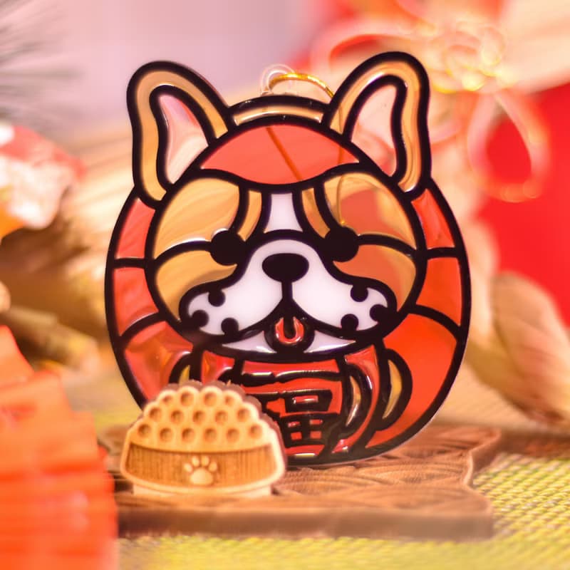 動物達摩 (老虎狗) 立座 l 蛇年 福貼 揮春 春聯 招財貓 法鬥