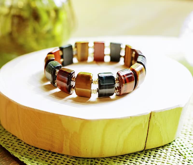 黃虎眼 紅虎眼 藍虎眼 手排 || 財富事業 自信魅力 天然水晶手鍊