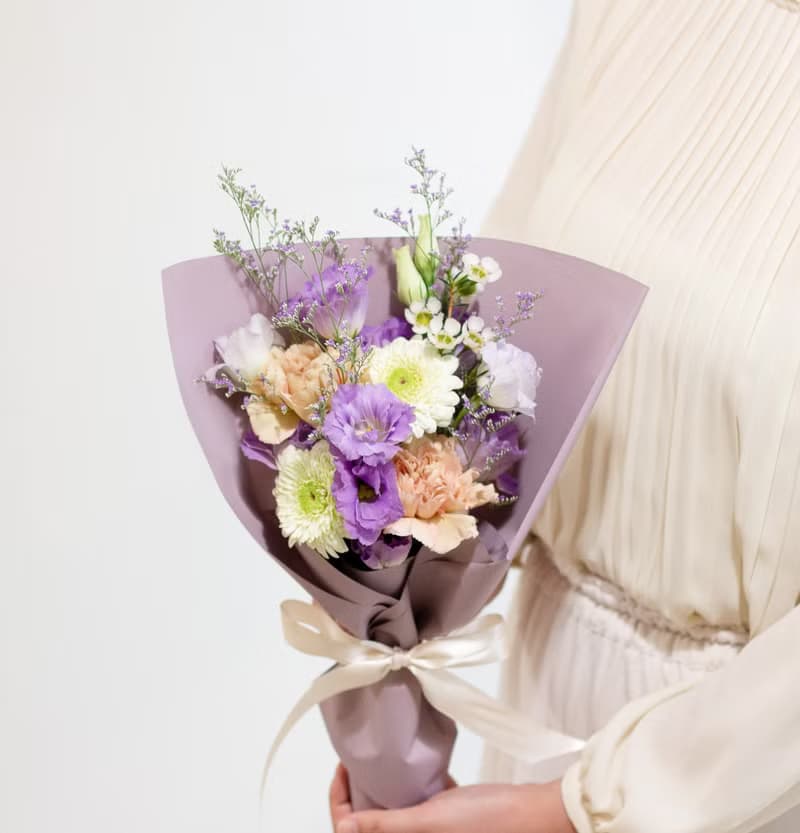 丁香紫可愛花束