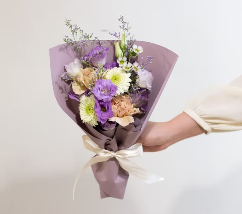 丁香紫可愛花束