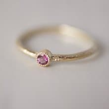Pink tourmaline birthstone ring [R050K10PT]