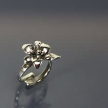 花系列-百合花開口925銀戒