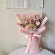 甜茶 粉色系永生玫瑰花束