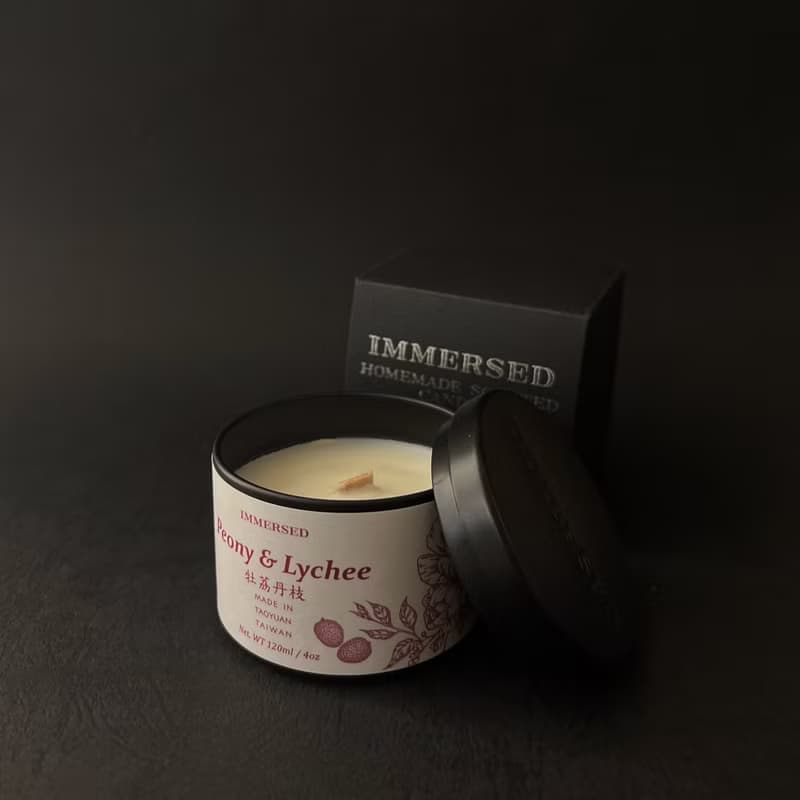 【IMMERSED】No.002 牡荔丹枝 - 手工香氛蠟燭 大豆蠟燭