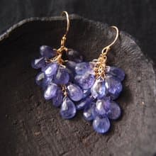 【K14gf】Drop Long earrings・タンザナイトのロングピアス