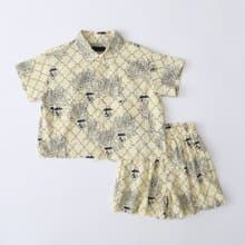 GOC Studio 親子裝童裝 襯衫連褲套裝 - 清晨菊花