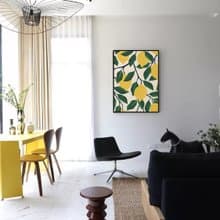 奶油檸檬黃 I - 法式復古檸檬插畫/水果裝飾畫/開店送禮/新年佈置