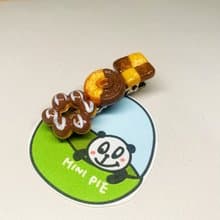 巧克力甜甜圈餅乾髮夾
