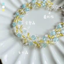 【海鹽檸檬】藍托帕 金髮晶 白水晶 水晶手鏈 手鍊 訂製