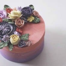 午夜的森林。裱花小木盒。薔薇花園半花款