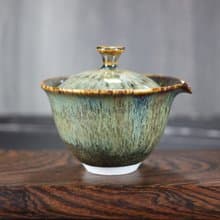 【母親節禮物】冬木 天目釉蓋碗 蓋杯 鶯歌名家葉敏祥作品