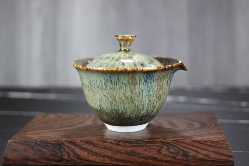 【送禮好物】冬木 天目釉蓋碗 蓋杯 鶯歌名家葉敏祥作品