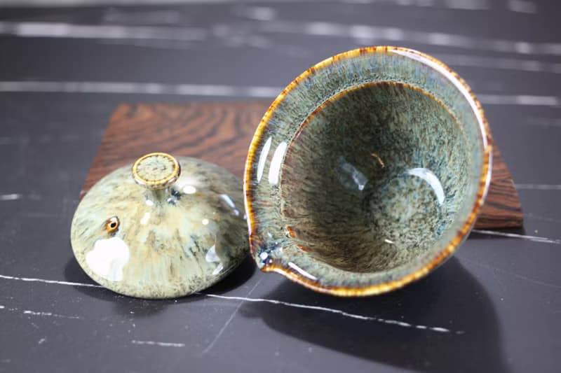 【送禮好物】冬木 天目釉蓋碗 蓋杯 鶯歌名家葉敏祥作品