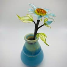 Jocelyn 水晶花-瑪格麗特-藍/造花液/樹脂花/滴膠/花束禮物