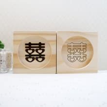 結婚禮物 囍事連連 訂婚 節慶 禮品 囍字杯墊 新人名字 祝福語