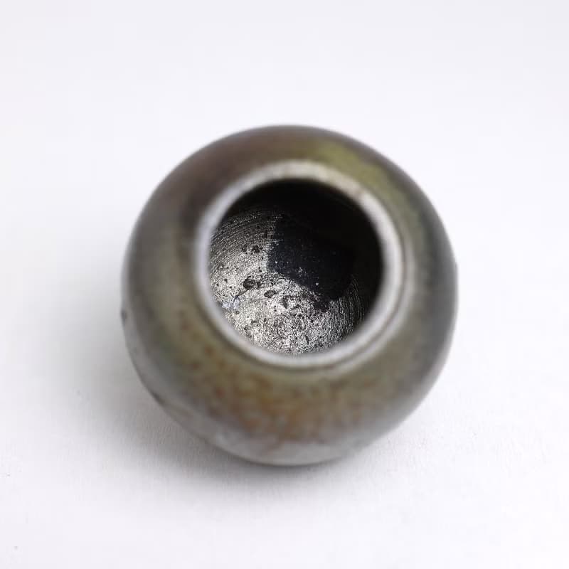 明芽窯 | 柴燒落灰圓罐 (含蓋) 茶葉罐 糖果罐 陶罐 陶藝品 H9